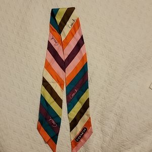 Coach silk scarf / hair tie